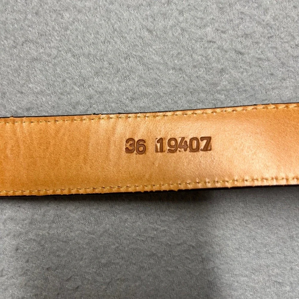 Onyx‎ by Brighton Mens 36 Brown Crocodile Embossed Leather Western Belt 19407